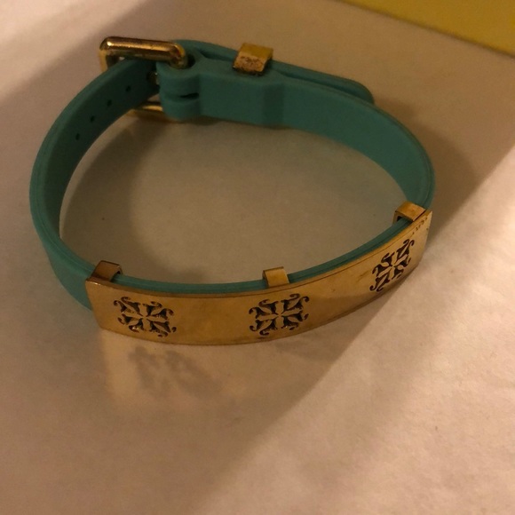 Turquoise & Gold Rustic Cuff - Picture 4 of 4